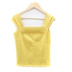  тигр nte Anson du режим 31 Sons de mode вязаный топ квадратное шея 36 желтый цвет желтый /HO28 женский 