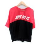  Nike NIKE спортивная одежда cut and sewn вырез лодочкой короткий рукав принт L красный красный чёрный черный /HO30 женский 