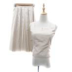  Michel Klein выставить cut and sewn квадратное шея flair юбка mi утечка длина сверху 38 M внизу 36 S бежевый женский 