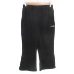  Kei pa спорт одежда джерси flare pants легкий брюки 7 минут длина боковой линия Logo .? M чёрный белый черный белый женский 