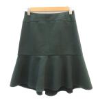 ボールジー BALLSEY トゥモローランド フレアスカート ひざ丈 ウール 34 XS 緑 グリーン /YK23 レディース
