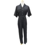 スライ SLY オールインワン コンビネゾン テーパードパンツ アンクル丈 ベルト 1 ブラック 黒 /YM4 レディース