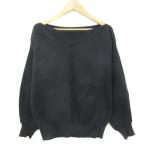 ロペピクニック ROPE Picnic ニット カットソー 長袖 38 M ブラック 黒 /YM18 レディース