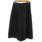  Laura Ashley LAURA ASHLEY гаучо брюки широкий брюки tuck 7 минут длина одноцветный 7 чёрный черный /YS2 женский 