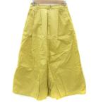  кафф cuff гаучо брюки широкий брюки 7 минут длина лен linen. желтый желтый цвет /YM18 женский 