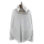  Mu kaMJUKA Parker тянуть over длинный рукав вафля ткань F светло-серый /YM29 женский 