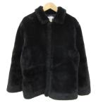 ジルスチュアート JILL STUART フェイクファージャケット ミドル丈 ジップアップ S ブラック 黒 /YM2 レディース