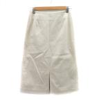 未使用品 デミルクス ビームス Demi-Luxe BEAMS タイトスカート ミモレ丈 スリット 38 M オフホワイト /YK3 レディース