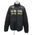  Le Coq s Porte .f Golf одежда пуховик средний длина воротник-стойка Logo принт L чёрный черный Gold цвет женский 