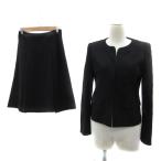  Keith KEITH выставить верх и низ no color жакет средний длина box юбка в складку mi утечка длина одноцветный 36 S черный женский 