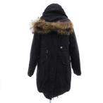  Lowrys Farm LOWRYS FARM Mod's Coat милитари пальто длинный длина мех с капюшоном .L чёрный черный /YS2 женский 