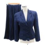 do Mini kte.ma формальный выставить верх и низ tailored jacket общий подкладка одиночный кнопка юбка в складку длинный M темно-синий женский 