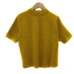 ショッピングzara ザラ ZARA ニット セーター 半袖 クルーネック 無地 S マスタードイエロー /YS15 レディース