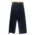 ショッピングzara ザラ ZARA デニムパンツ ジーンズ ワイド ロング丈 カットオフ 36 S 青 ブルー /SM20 レディース