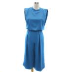 フレイアイディー オールインワン コンビネゾン ワイドパンツ ノースリーブ ラウンドネック バックシャン 0 S 水色 レディース