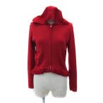  туалет totoilet жакет вязаный Parker средний длина Zip выше одноцветный tia-do оборка 3 красный красный /YS20 женский 