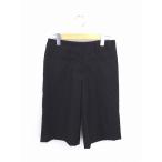ナチュラルビューティーベーシック NATURAL BEAUTY BASIC パンツ ハーフ 無地 シンプル ウール S 黒 ブラック /TT16 レディース【中古】【ベクトル 古着】