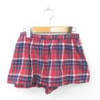  спальное место &amp; пятно k быстрый BED&amp;BREAKFAST брюки юбка-брюки Short проверка талия резина S красный темно-синий красный темно-синий /TT34