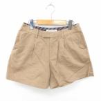  зеленый этикетка сирень расческа ng United Arrows брюки Short Zip fly одноцветный простой 38 чай бежевый /TT33
