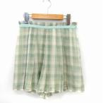 li Land chu-ruRirandture брюки юбка-брюки шорты проверка боковой Zip 1 зеленый /ST13 женский 