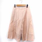  Spick &amp; Span Spick&amp;Span брюки гаучо широкий tuck одноцветный простой linen лен 36 бежевый /FT7 женский 