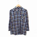 teiji.- I DAZY EYE туника рубашка проверка длинный рукав M зеленый темно-синий зеленый темно-синий /TT36 женский 