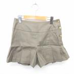 vu Z VOUSETES брюки юбка-брюки Short боковой кнопка одноцветный простой хлопок хлопок 36 зеленый хаки /TT7 женский 