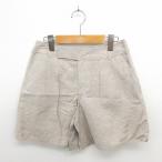  Indivi INDIVI брюки Short Zip fly одноцветный простой лен linen38 светло-коричневый свет бежевый /TT11 женский 