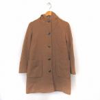simplisite.Simplicite пальто внешний капот пальто шерсть карман простой 38 чай Brown /ST47 женский 