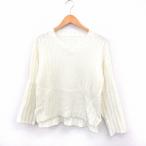 神戸レタス KOBE LETTUCE ニット セーター プルオーバー リブニット シンプル Vネック ホワイト /ST22 レディース