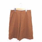  M ke- Michel Klein MK MICHEL KLEIN брюки гаучо широкий укороченные брюки Zip fly шерсть 40 чай Brown /TT14