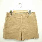  McAfee Tomorrowland брюки юбка-брюки Short Zip fly поддельный замша искусственная кожа 36 чай бежевый /TT26