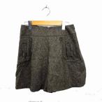 kchu-ru брошь COUTURE BROOCH брюки низ юбка-брюки Short короткий хлеб лента общий рисунок шерсть 38 бежевый Brown чай цвет 