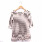  Bianca z шкаф Bianca's closet туника вязаный окантовка лодка шея 7 минут рукав бежевый Brown чай /FT22 женский 