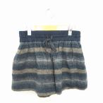  American Rag Cie брюки юбка-брюки Short окантовка шерсть Anne gola. талия резина F темно-синий светло-коричневый темно-синий бежевый /TT43