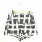  Heather Heather брюки юбка-брюки Short .. рисунок проверка Zip fly черный слоновая кость чёрный /TT47 женский 