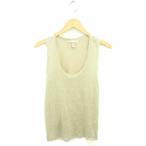 ショッピングforever21 フォーエバー21 FOREVER21 タンクトップ カットソー 無地 シンプル 麻 リネン ノースリーブ S ベージュ 薄茶 /TT32 レディース