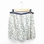  Urban Research URBAN RESEARCH юбка-брюки шорты цветочный принт тонкий 38 слоновая кость серый /TT15 женский 