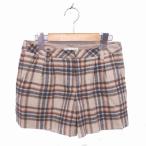  Rope Picnic ROPE Picnic юбка-брюки Short проверка брюки толстый шерсть .36 бежевый серый чай /TT9 женский 