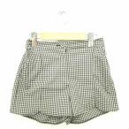  Dazzlin dazzlin брюки юбка-брюки Short проверка Zip fly M светло-коричневый чёрный бежевый черный /TT8 женский 