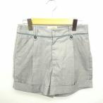 ro треска b United Arrows Lotta Love брюки Short roll выше Zip fly тонкий одноцветный M серый пепел /TT8 женский 
