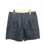  Ballsey BALLSEY Tomorrowland брюки Short Zip fly тонкий одноцветный простой шелк .36 темно-синий темно-синий /TT7