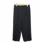 レイビームス Ray Beams ワイドパンツ 無地 九分丈 シンプル 0 ブラック 黒 /MT47 レディース