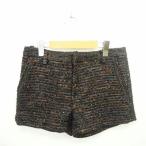  Florent FLORENT брюки Short общий рисунок ламе толстый Zip fly шерсть . альпака .38 черный orange чёрный /TT33