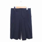 a мака AMACA укороченные брюки колени внизу длина Zip fly одноцветный простой 38 темно-синий темно синий /TT36 женский 