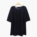  зеленый этикетка сирень расческа ng United Arrows green label relaxing One-piece Mini круглый вырез 7 минут рукав вышивка tuck 40 чёрный /HT17