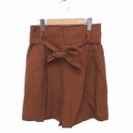  rouge vif Rouge vif юбка-брюки шорты высокий талия колено длина талия лента 38 чай Brown /TT20 женский 