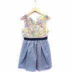  Jill bai Jill Stuart JILL by JILLSTUART переключатель flair One-piece колено длина безрукавка окантовка цветочный принт M серый /FT14 женский 