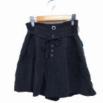  Adam et Rope Adam et Rope' юбка-брюки брюки колено сверху Short одноцветный лента 38 черный чёрный /FT23 женский 