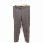  Ballsey BALLSEY Tomorrowland в клетку тонкий конические брюки шерсть 38 Brown чай /FT1 женский 